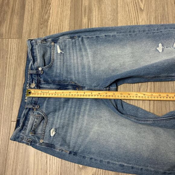 American Eagle Mom Jean Distressed Blue Size 8 - Picture 4 of 8